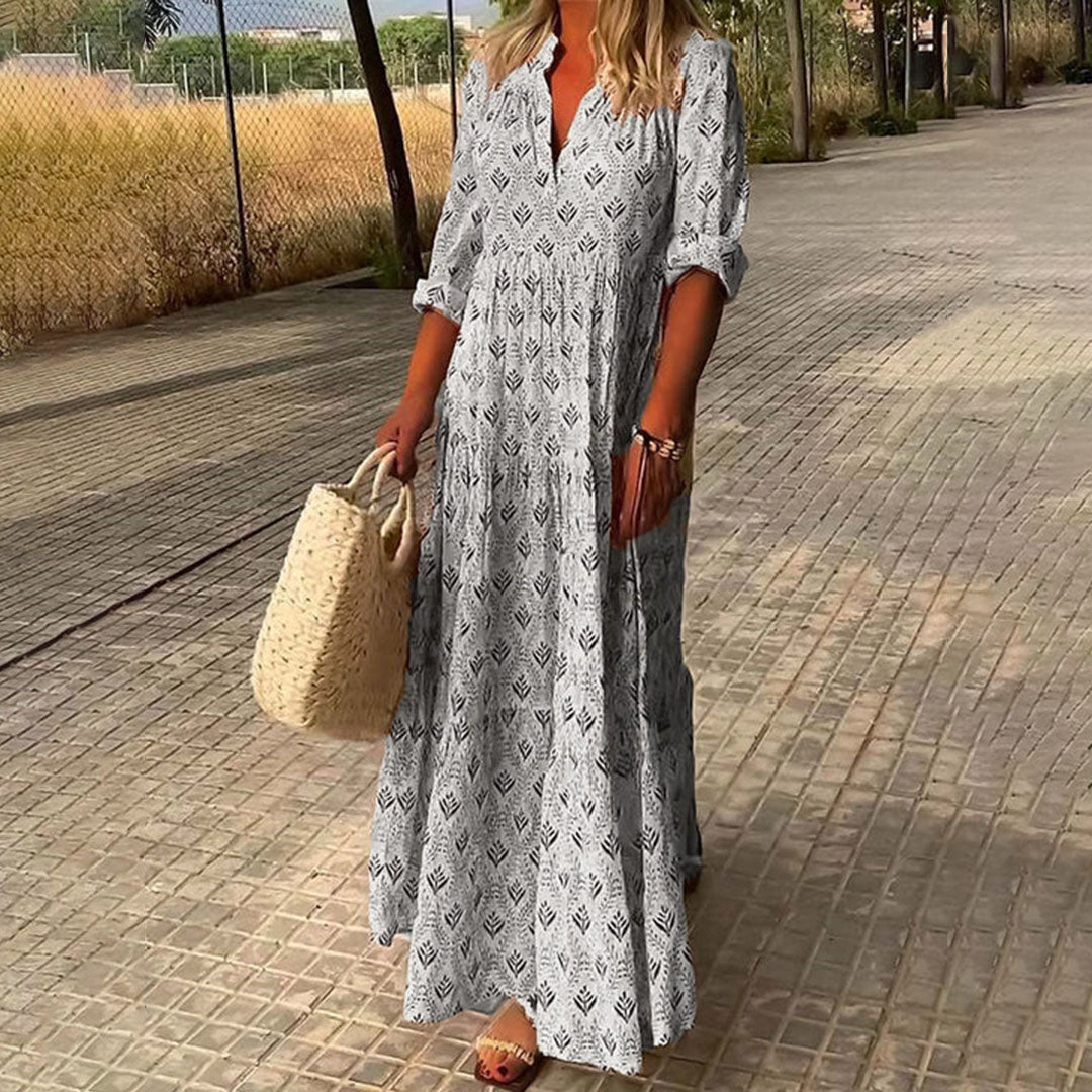 Alexa - Elegant Flowy Boho Maxi Dress
