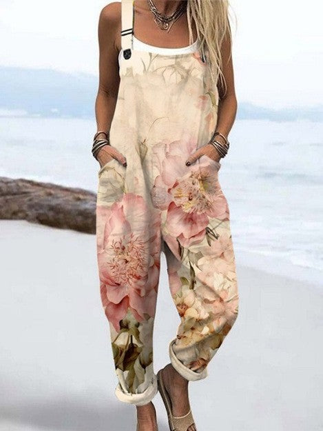 Calytrix - Effortless Style Vintage Floral Jumpsuit