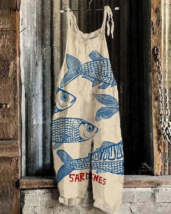 Ffion - Japanese Sardine Art Jumpsuit