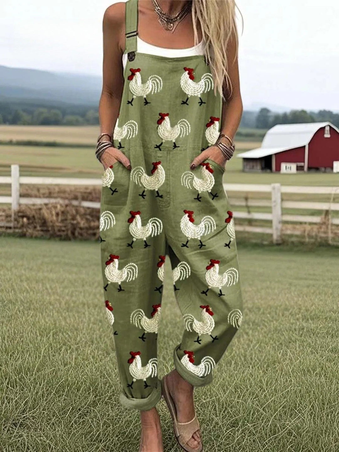Mezaria - Artistic Casual Wide-Leg Jumpsuit