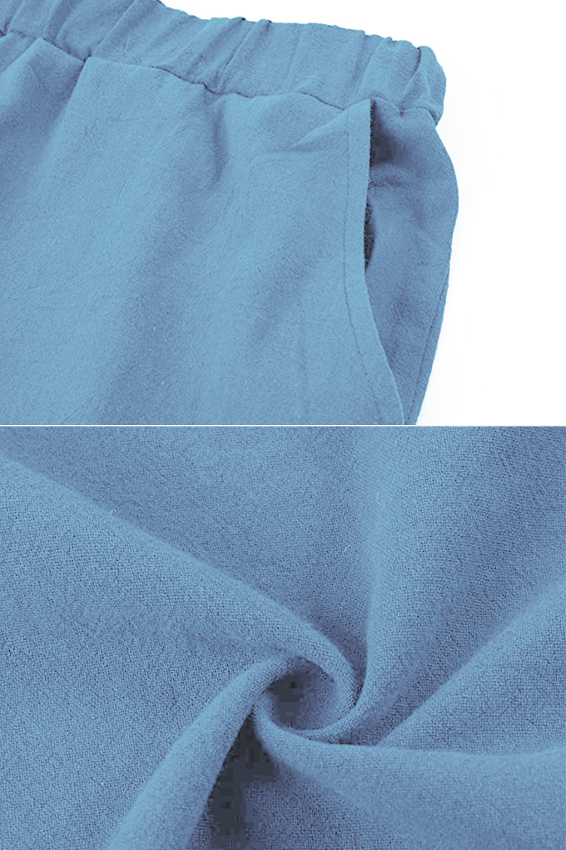 Ismeria - Cotton-Linen Monochrome 2-Piece Set