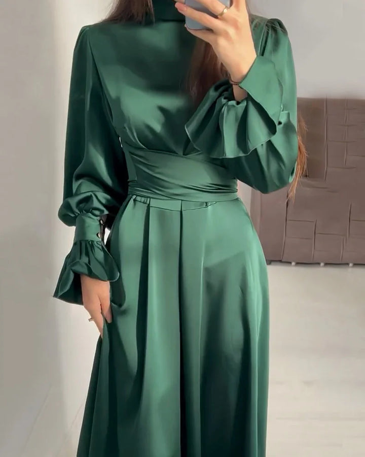 Kylie - Elegant Tossy Ruffled Bandage Maxi Dress