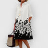 Liora - Stylish Floral Loose Fit Shirt Dress