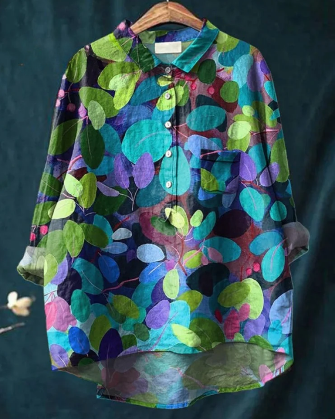 Antonella – Floral Cotton-Linen Shirt