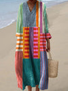 Danika - Vintage Style Geometric Print Cotton Dress