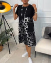 Jasetta - Fashionable Round Neck Printed Dress