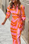 Selene - Casual Women's Striped Skirt Dress