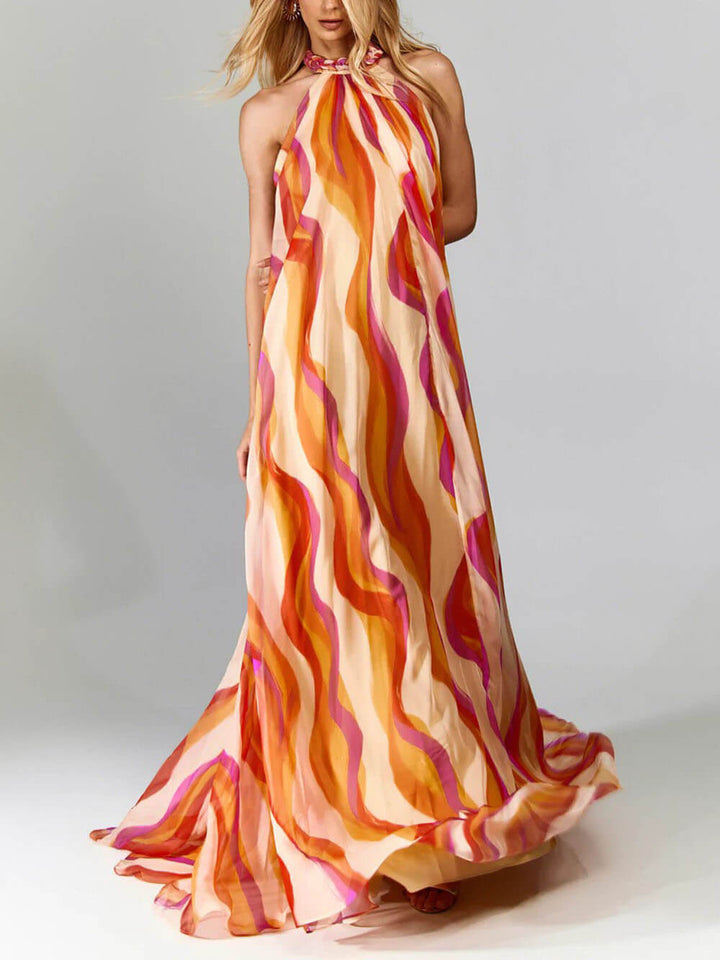 Nyra - Stylish Braided Halterneck Maxi Dress