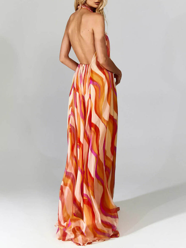 Nyra - Stylish Braided Halterneck Maxi Dress
