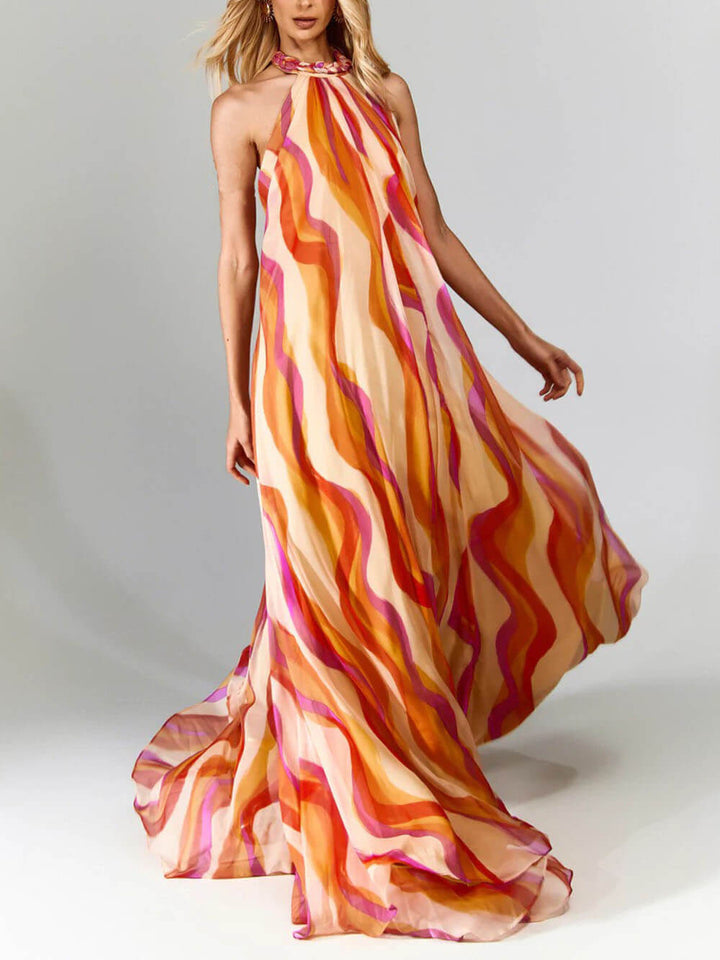 Nyra - Stylish Braided Halterneck Maxi Dress