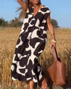 Remi - Women’s Boho Floral Print V-Neck Dress