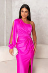 Bella - Chic Plaid Waist-Fitted Long With Side Slit