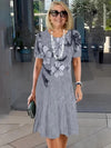 Rosara - Comfortable Loose Printed Medium Dress