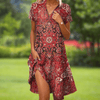 Elverra - Boho Print Long Summer Dress