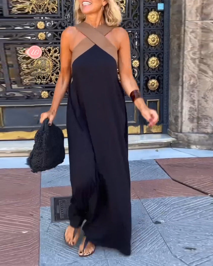 Abigail - Casual Cross Neck Loose Beach Dress