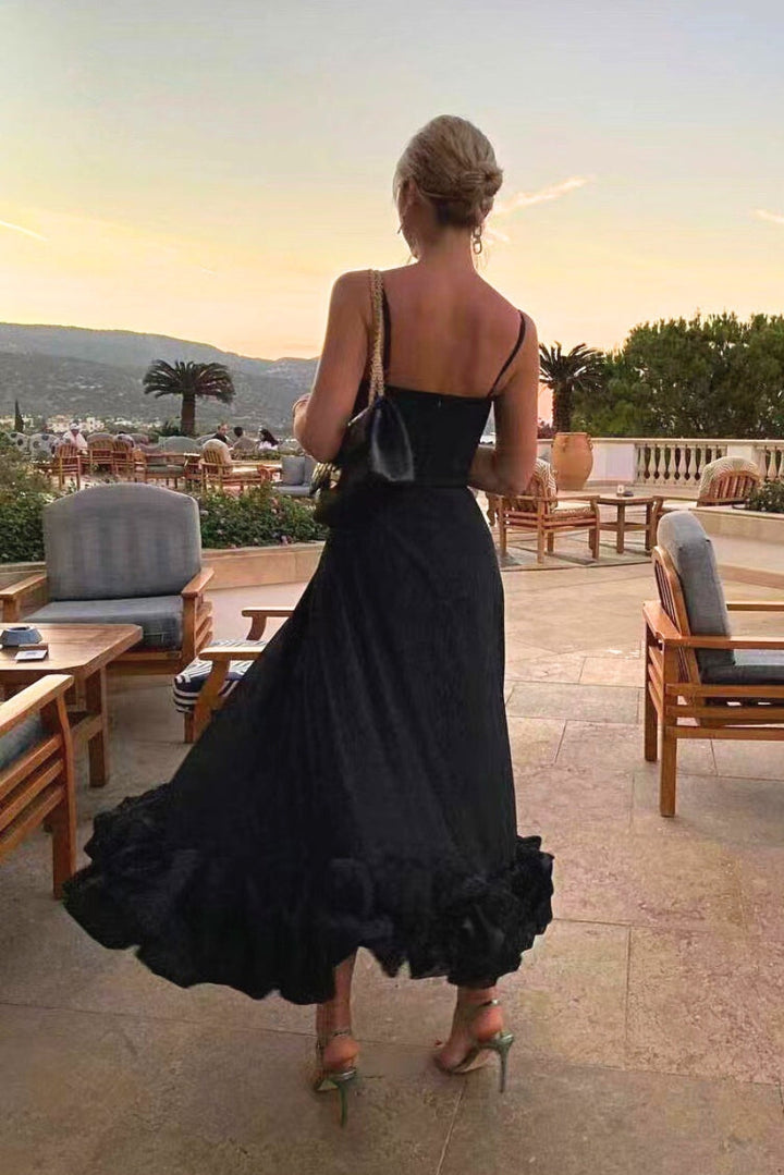 Luna - Women's Pleated Camisole Maxi Dress