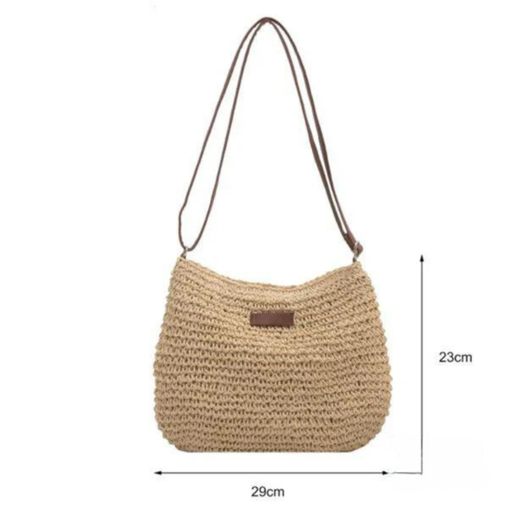 Mary - Retro Straw Sling Crossbody Bag