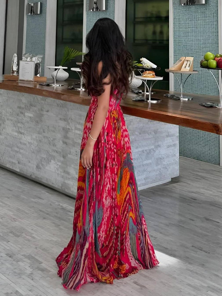 Ione - Bold Printed A-Line Maxi Dress