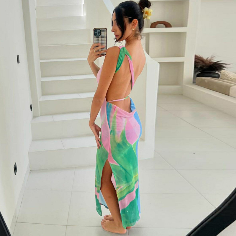Scarlett - Women's Tie Dye Sleeveless Maxi Dress