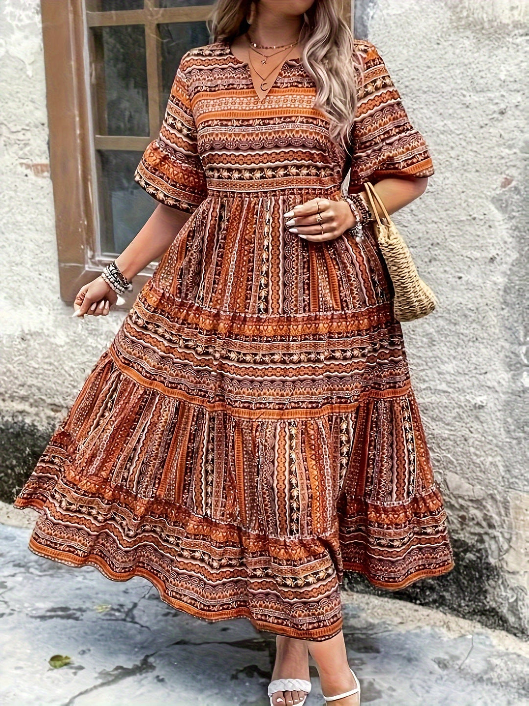 Marina - Ethnic Flowy Dress