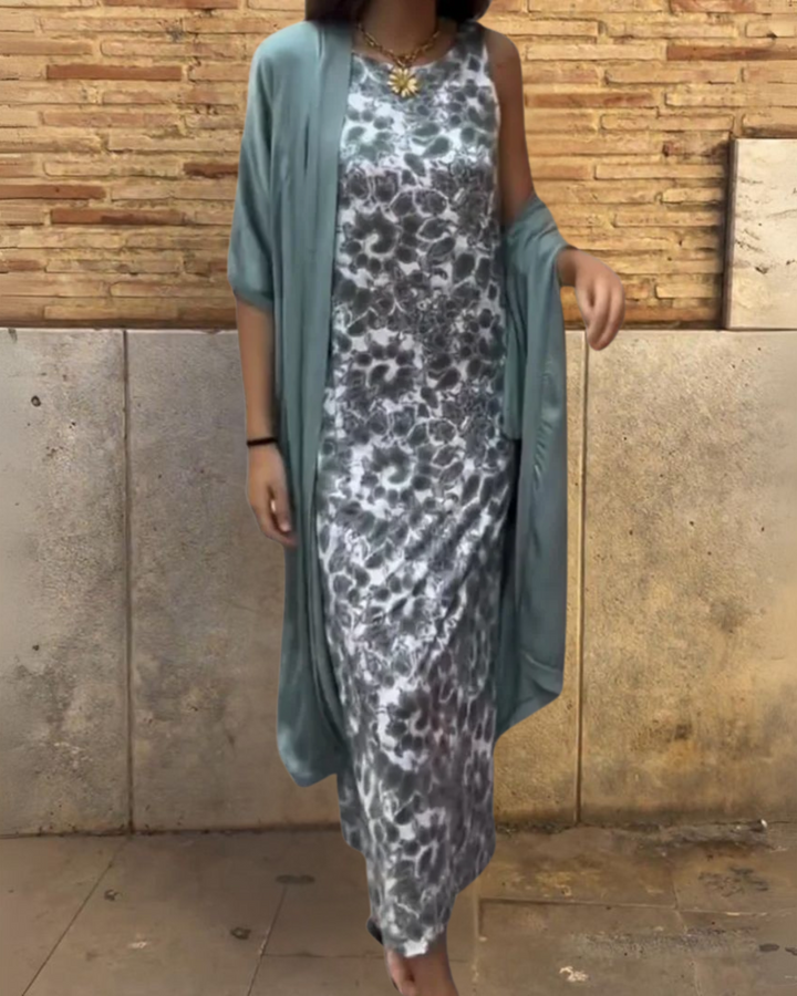 Tansy - Elegant Loose Cardigan Dress Set