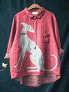 Arya - Relaxed Fit Dog Art Shirt
