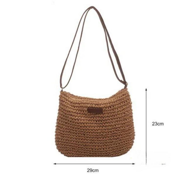 Mary - Retro Straw Sling Crossbody Bag