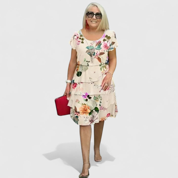 Faye - Trendy Women’s Irregular Floral Dress