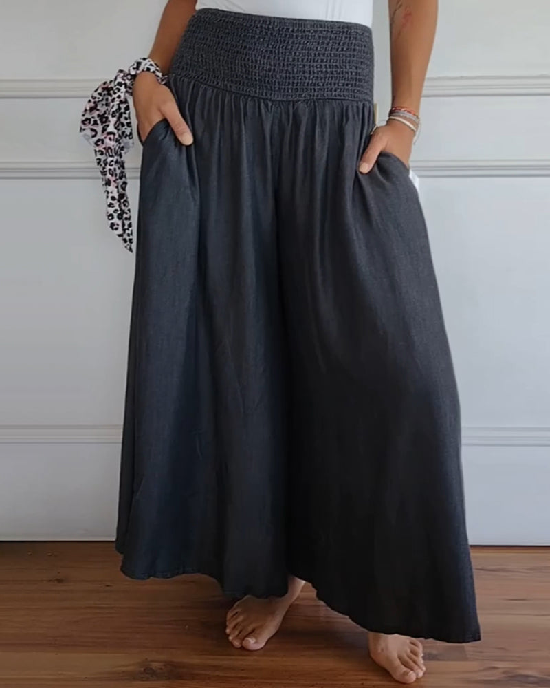 Elizabeth - Elegant High-Waist Wide-Leg Pants