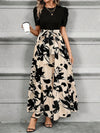 Briony - Floral High-Waist Dress with Ruffle Hem