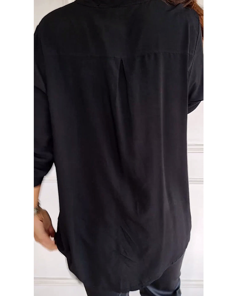 Veda - Paneled Relaxed Fit Sequin Top