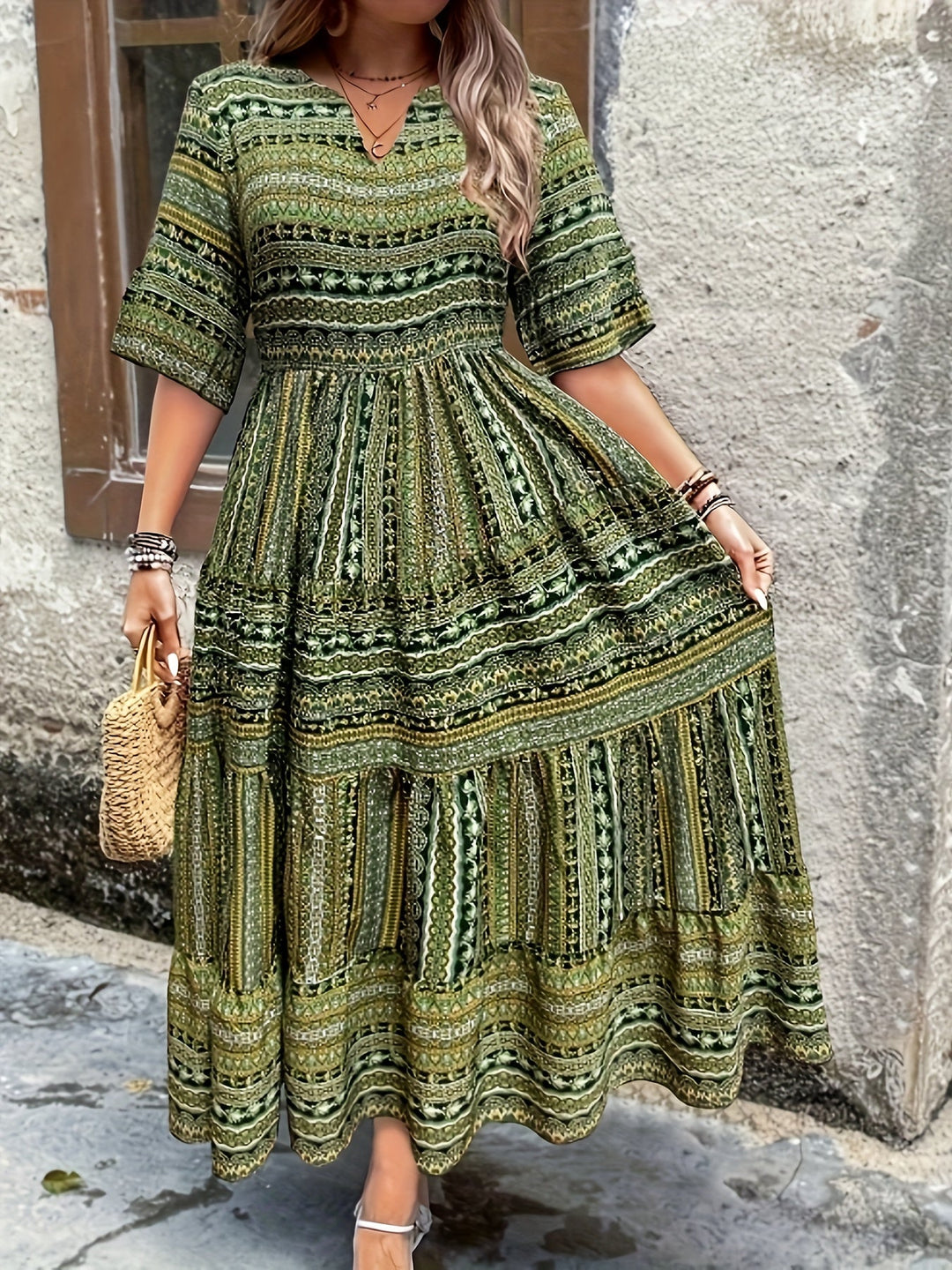 Marina - Ethnic Flowy Dress