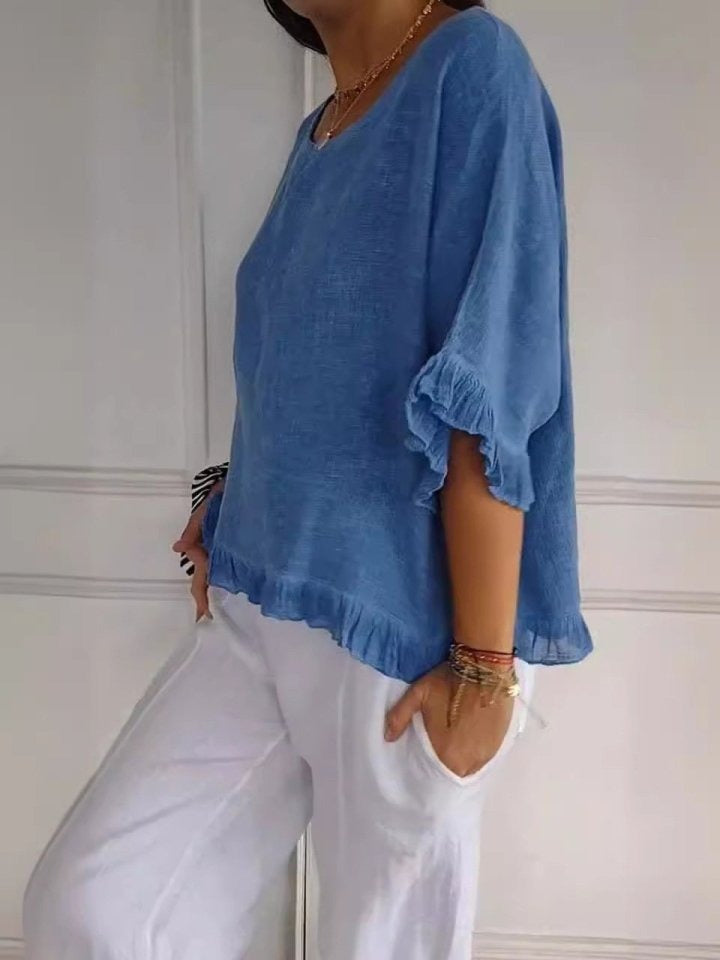 Miley - Elegant Casual Ruffle Blouse