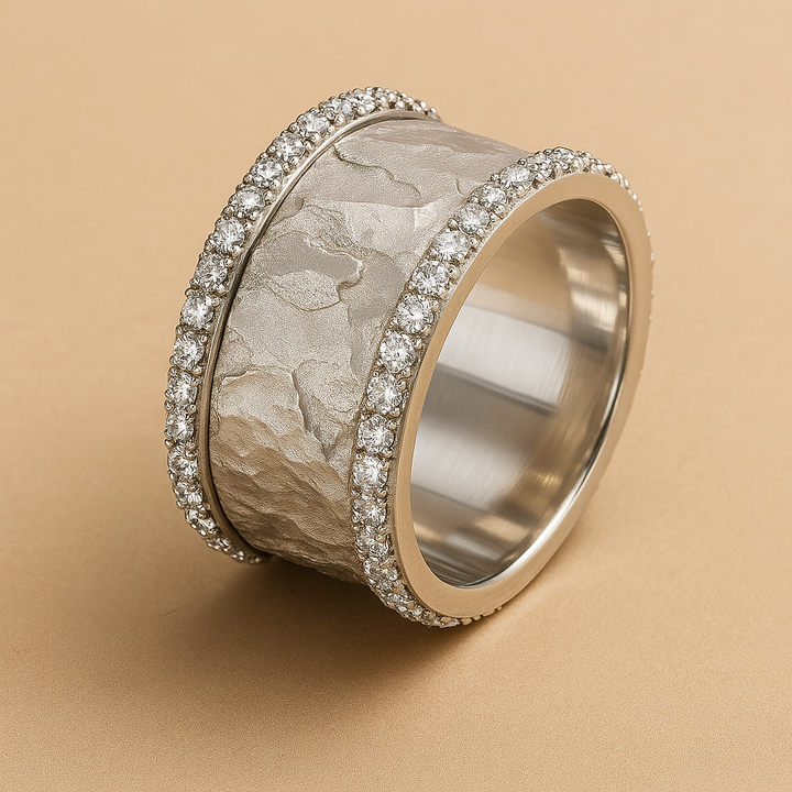 Sorrel - Creative Silver Hoop Zircon Ring