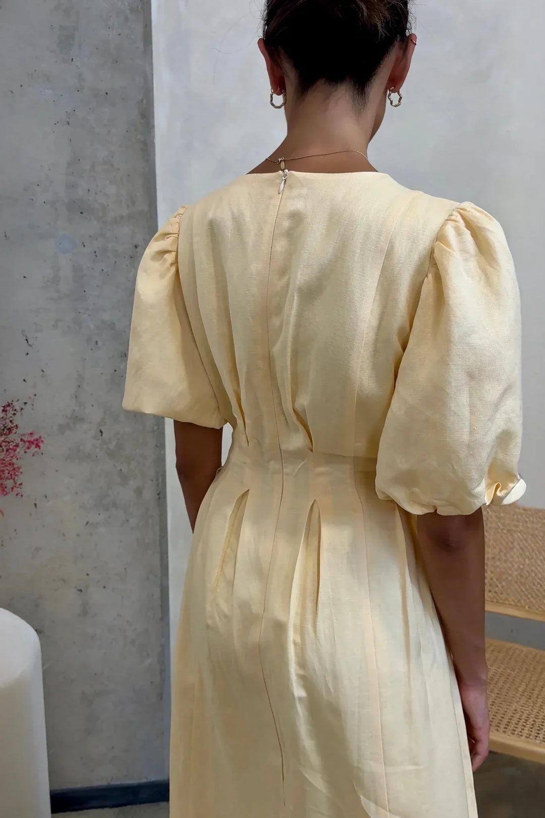 Halo - Elegant Puff Sleeve Maxi Dress
