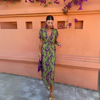 Maya - Stylish Cross-Border Pleated Print Dress
