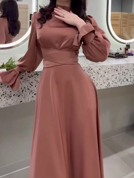 Kylie - Elegant Tossy Ruffled Bandage Maxi Dress