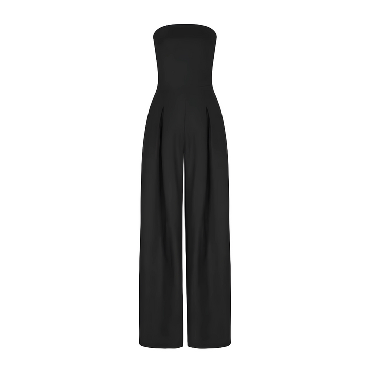 Lux - Elegant Off-Shoulder Cinched Waist Jumpsuit
