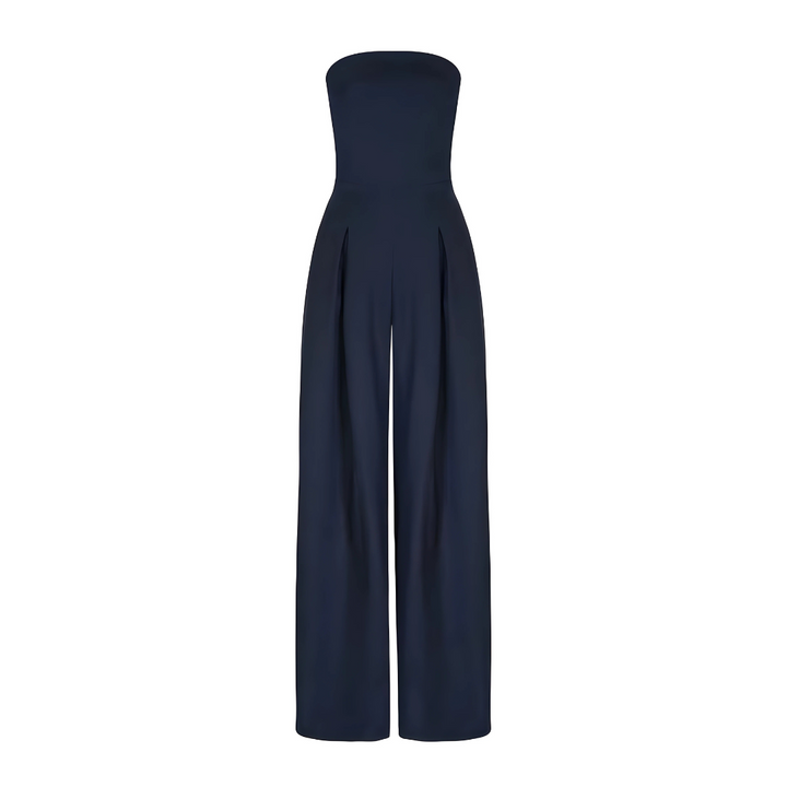 Lux - Elegant Off-Shoulder Cinched Waist Jumpsuit