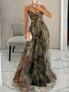 Kaia - Graceful Floral Printed V-Neck Maxi Dress