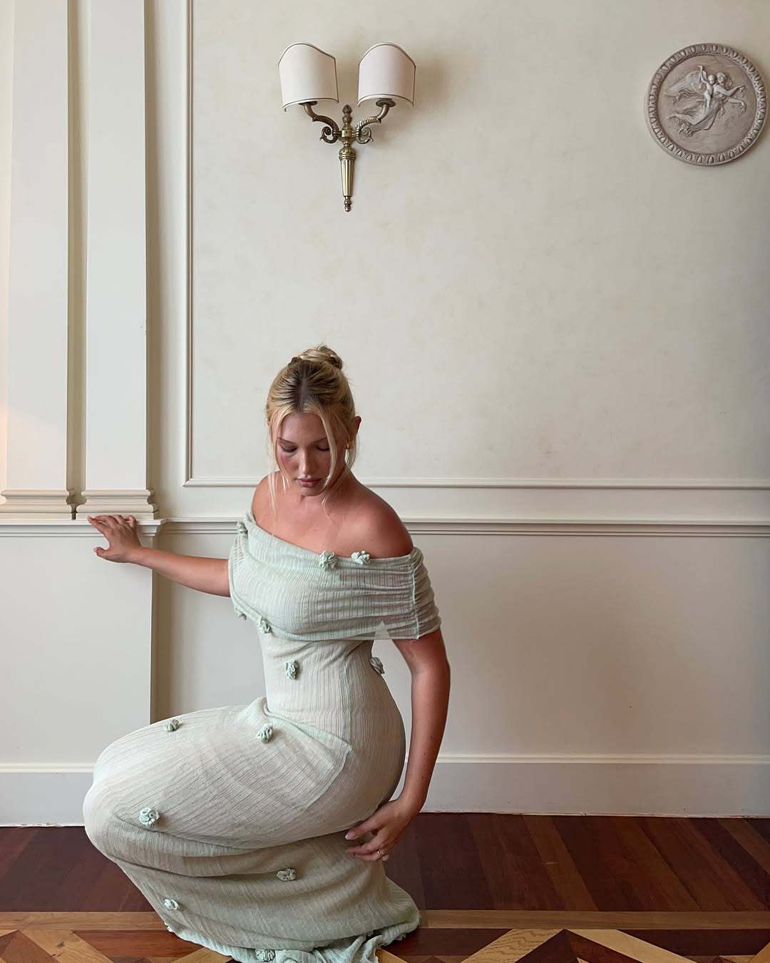 Lily - Women's Maternity Off-Shoulder Maxi Dress