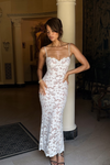 Zoe - Backless Mesh Patchwork Slit Bodycon Dress