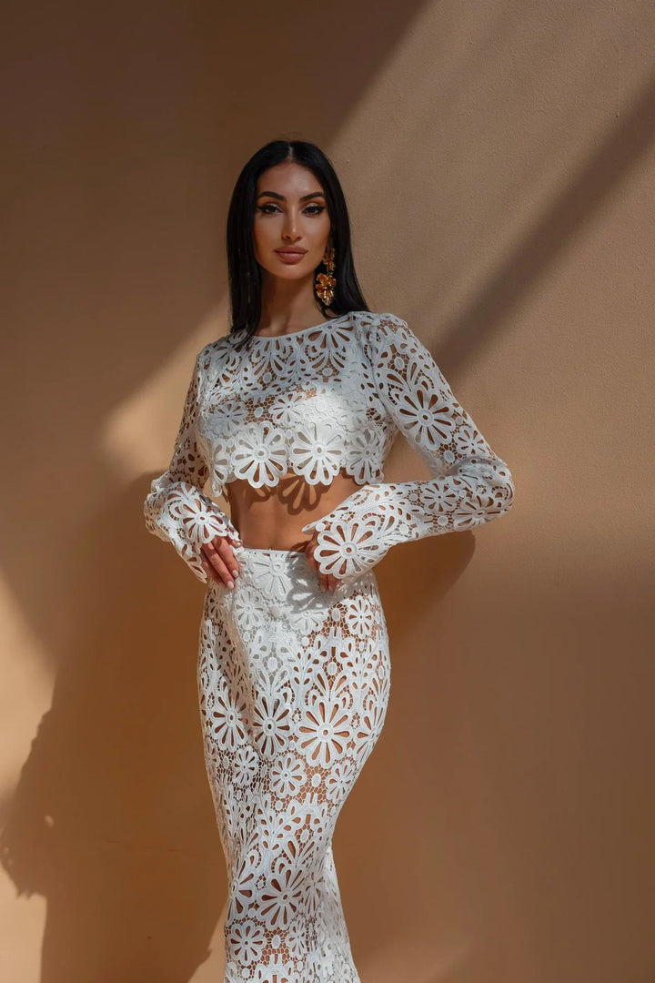 Ellie - Women’s Crochet 2-Piece Set