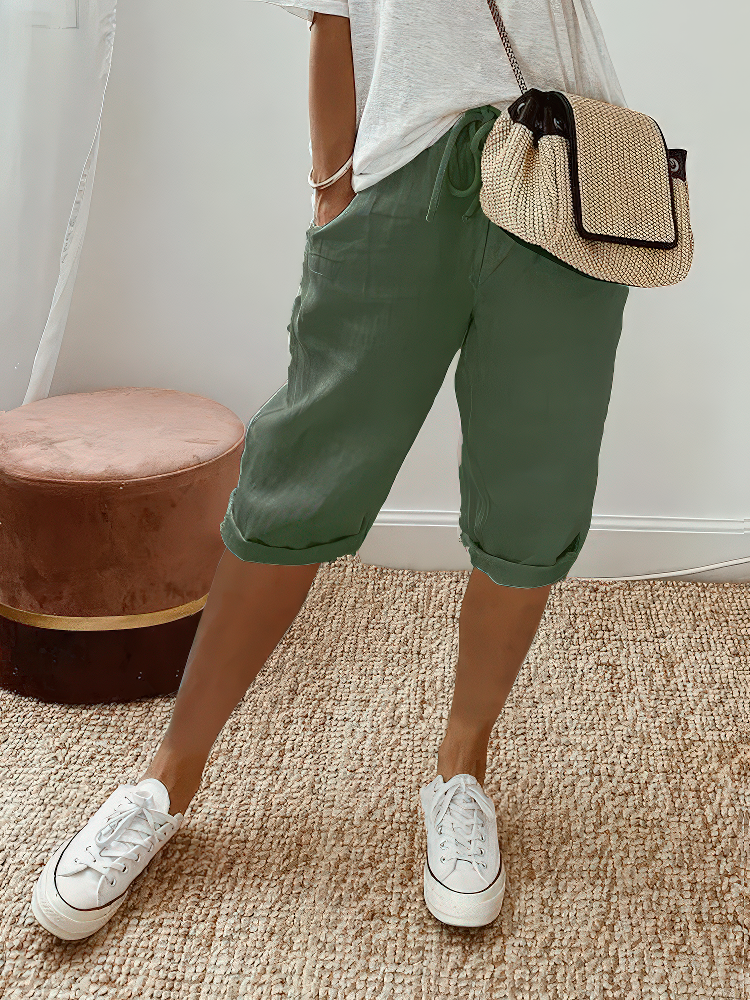 Fiona - Stylish Comfortable Shorts with Rolled Hem