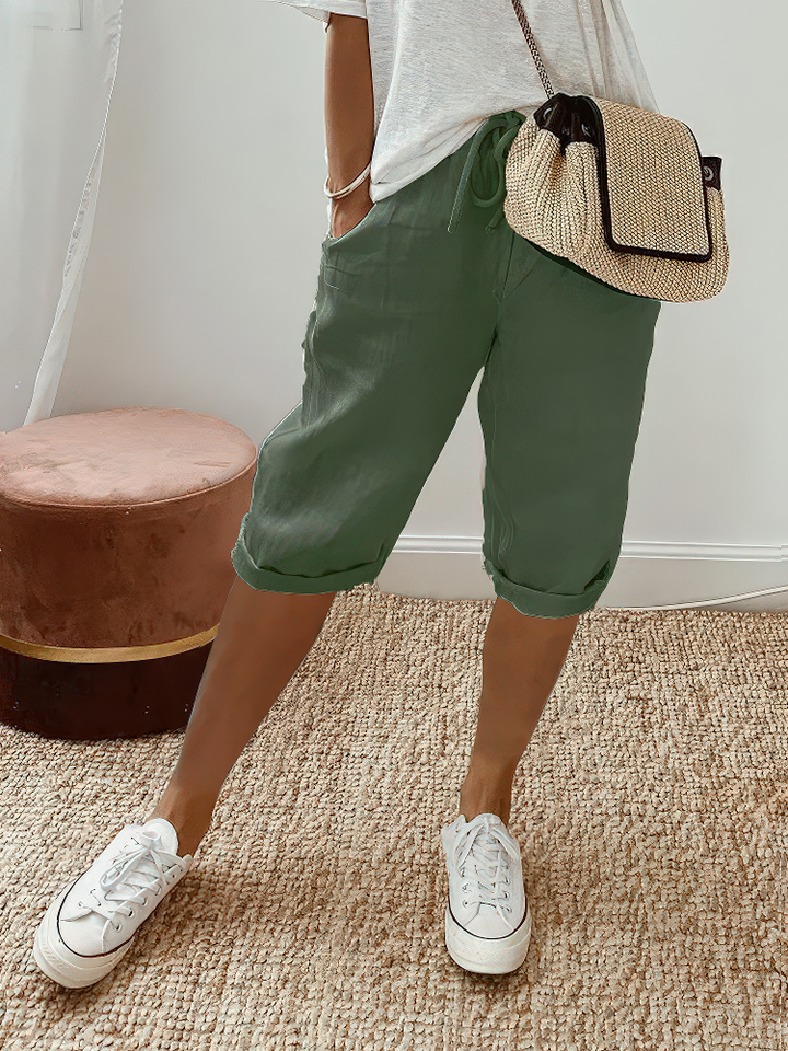 Fiona - Stylish Comfortable Shorts with Rolled Hem