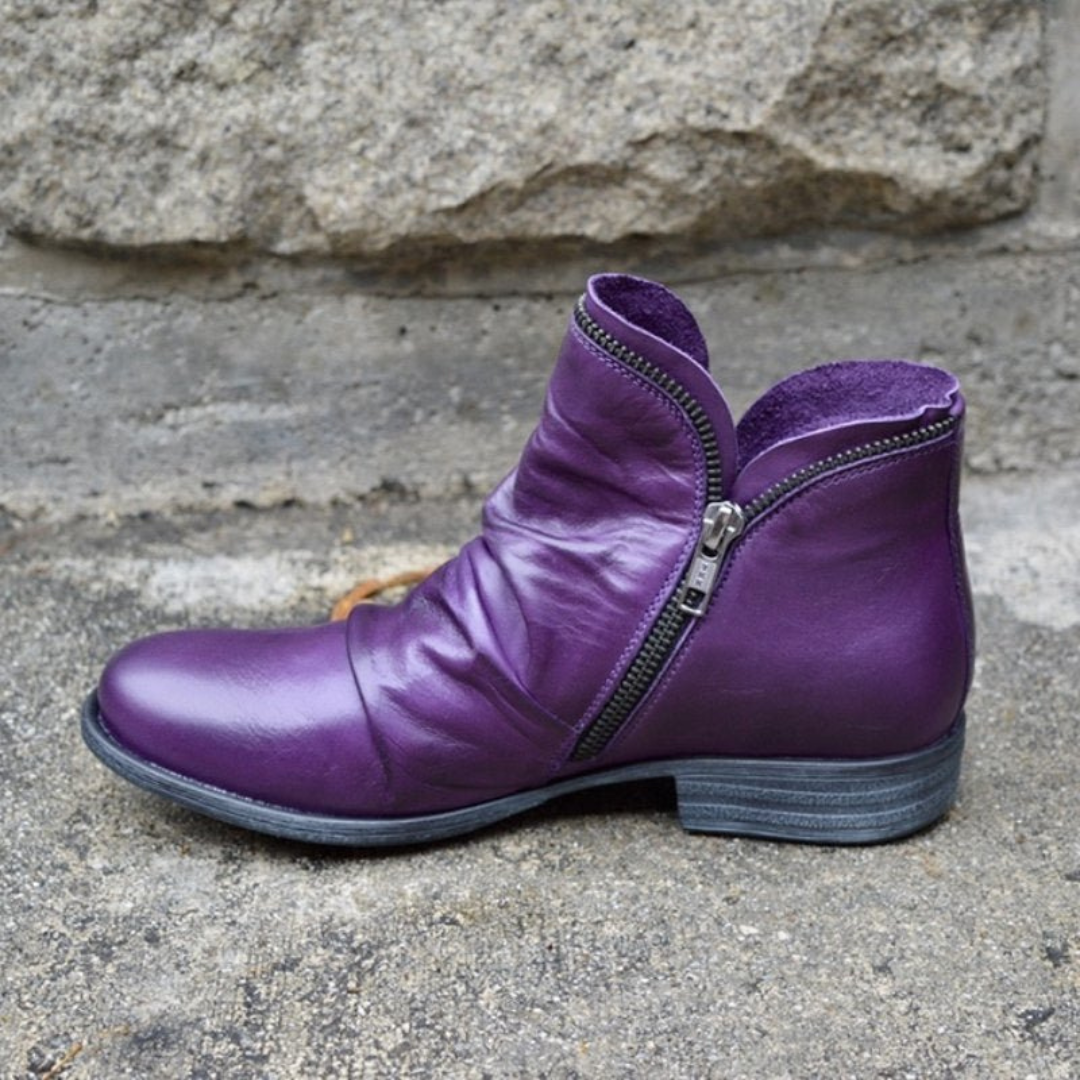Nahla - British Style Platform Ankle Boots