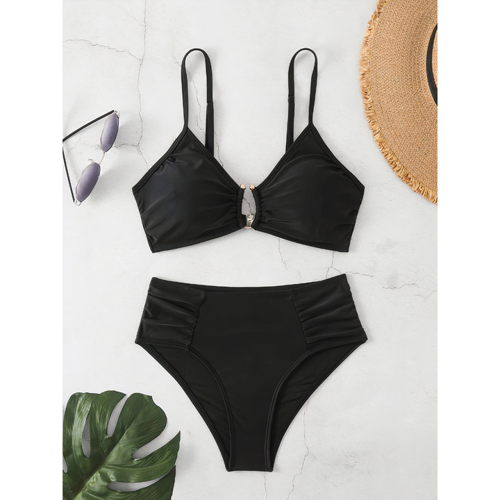 Evadne - High Waisted Push Up Two-piece Bikinis Set