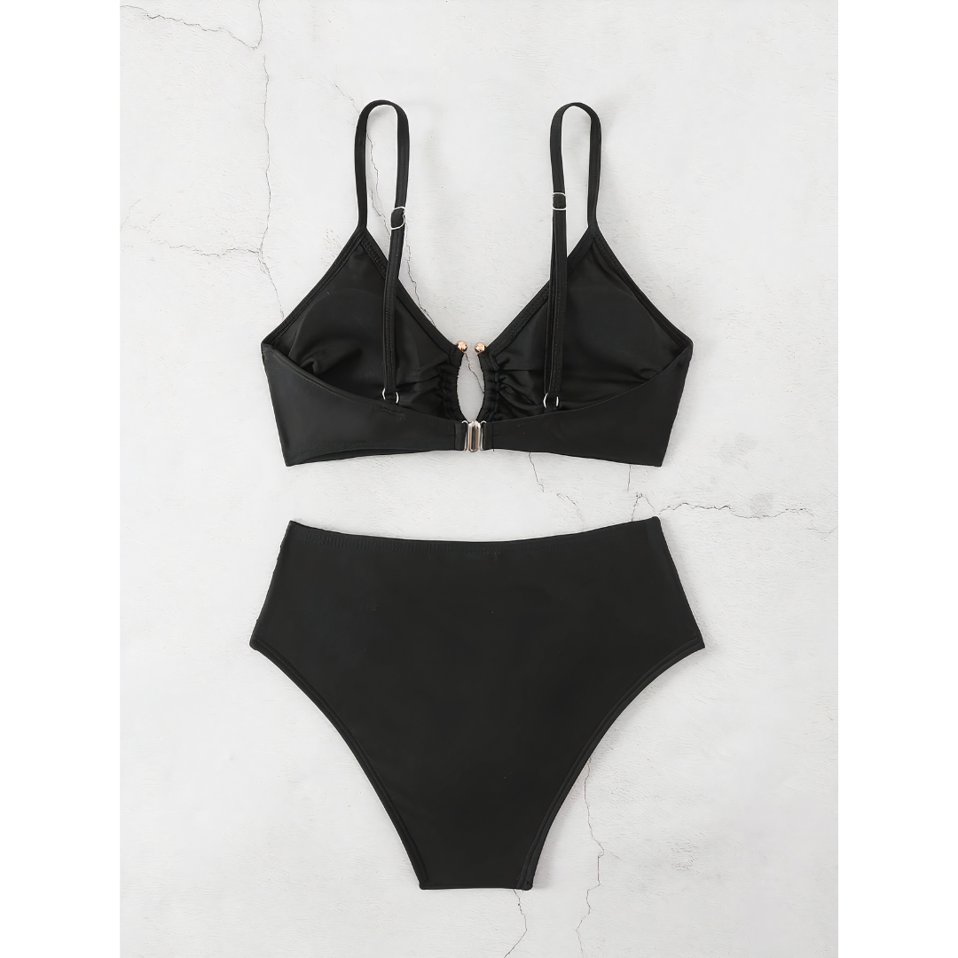 Evadne - High Waisted Push Up Two-piece Bikinis Set