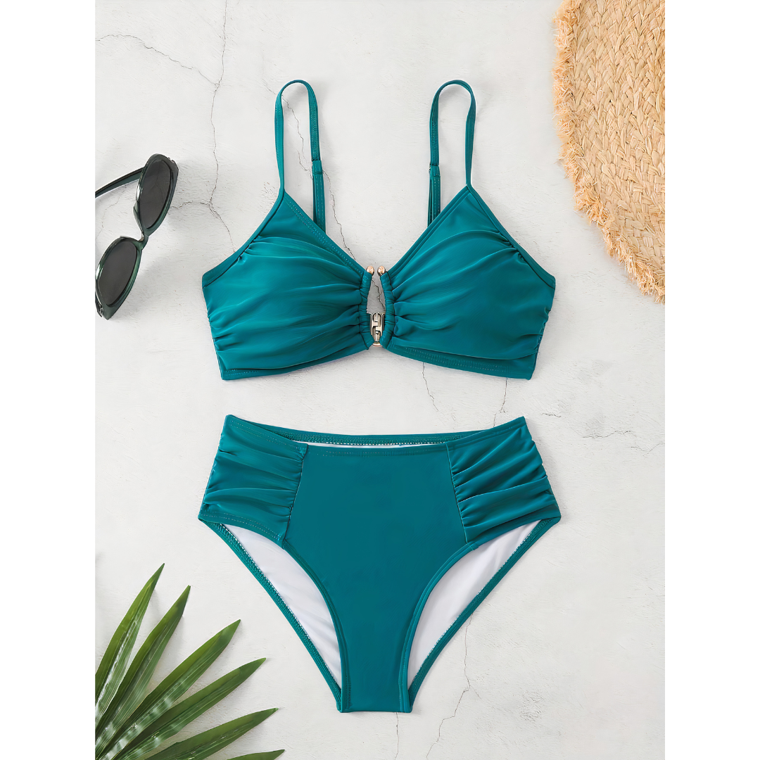 Evadne - High Waisted Push Up Two-piece Bikinis Set