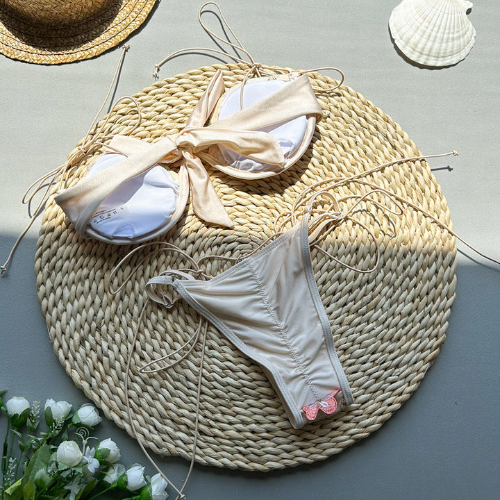 Vesper - Embroidery Low-Waisted Bikini Set